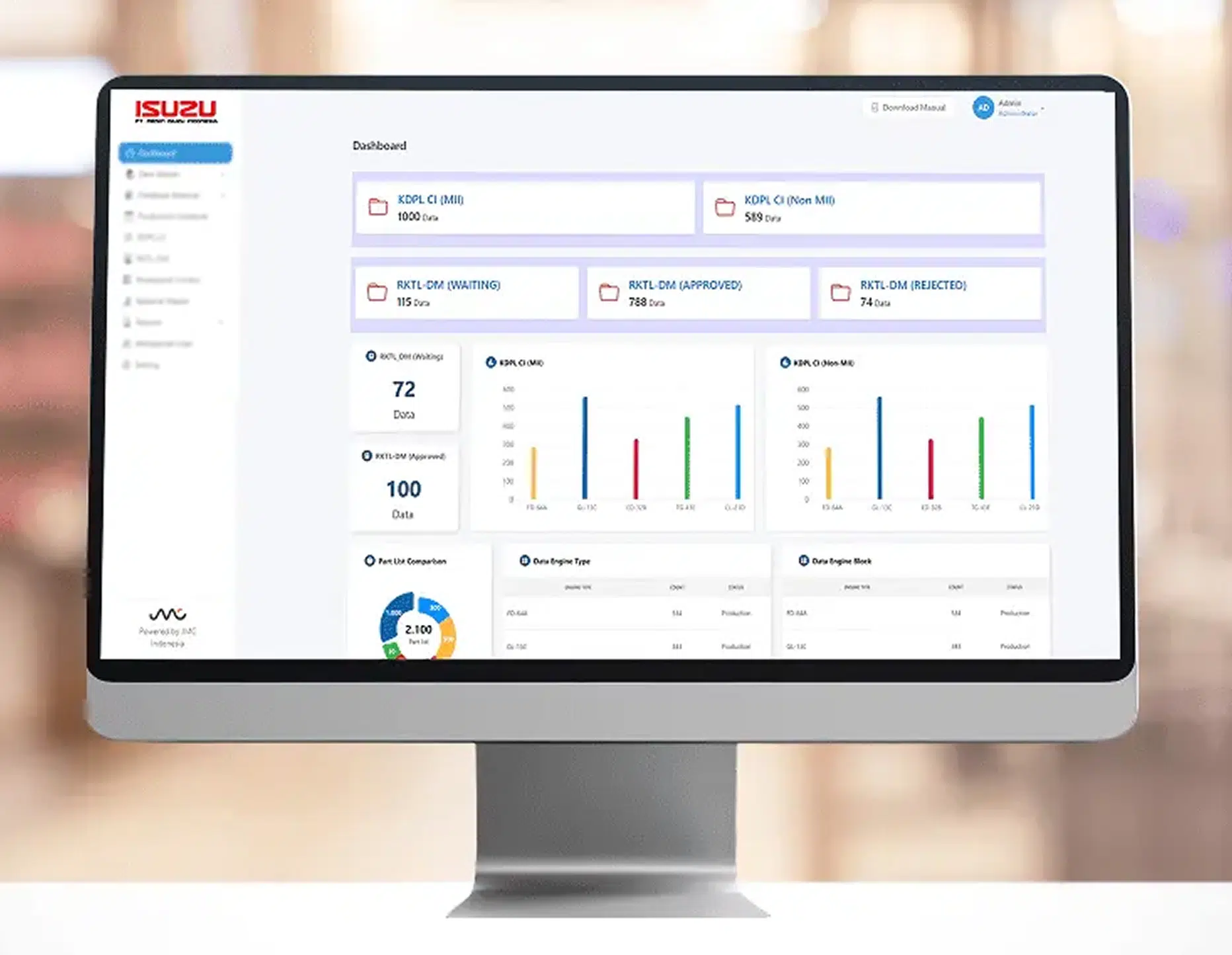 Project Aplikasi Knock Down Part List (KDPL) Isuzu - JMC Indonesia